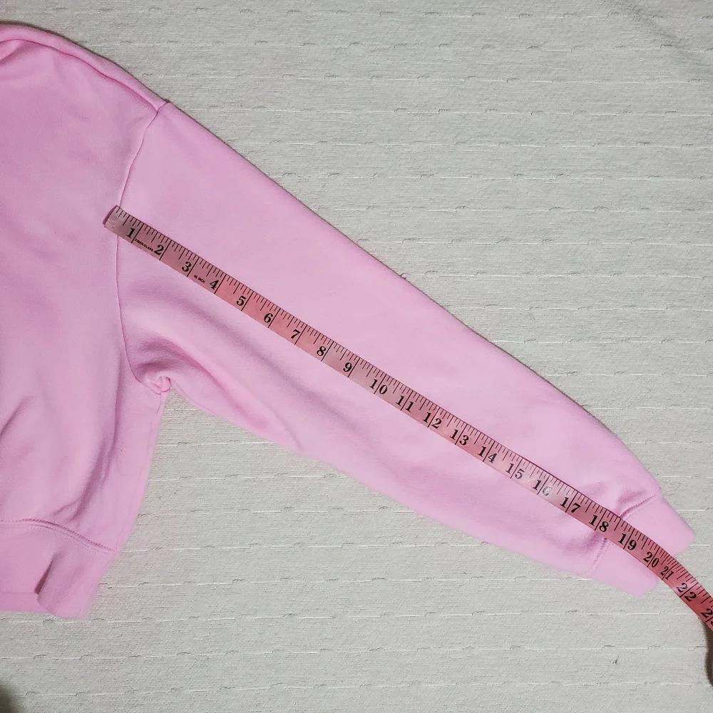 Nike Girl Sportswear Fleece Crop‎ Pink Hoodie. Size: S